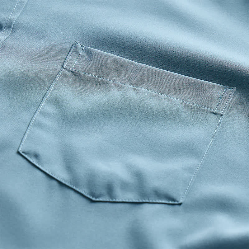 Chemise habillée pour homme à col noir contrastant, col uni - image 4