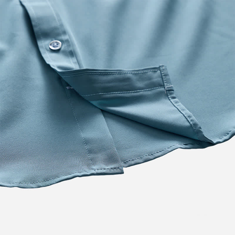 Chemise habillée pour homme à col noir contrastant, col uni - image 5