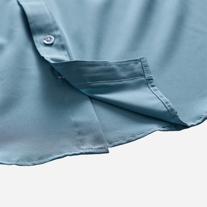 Chemise habillée pour homme à col noir contrastant, col uni - image 5