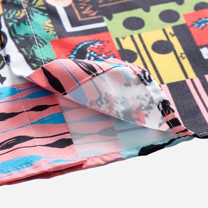 Chemise homme rétro ethnique multicolore à imprimé géométrique cachemire - image 5