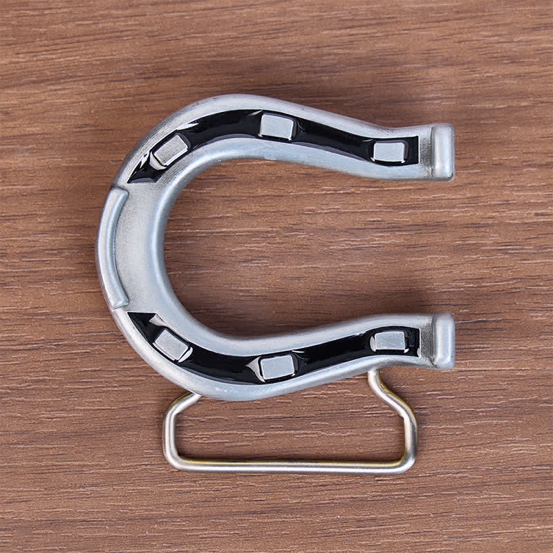 Ceinture en cuir à boucle en forme de fer à cheval Western Luck à faire soi-même - image 1