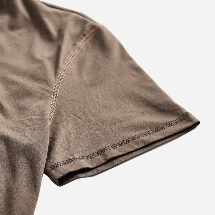 Polo homme à col rond et manches courtes avec surpiqûres contrastées - image 6
