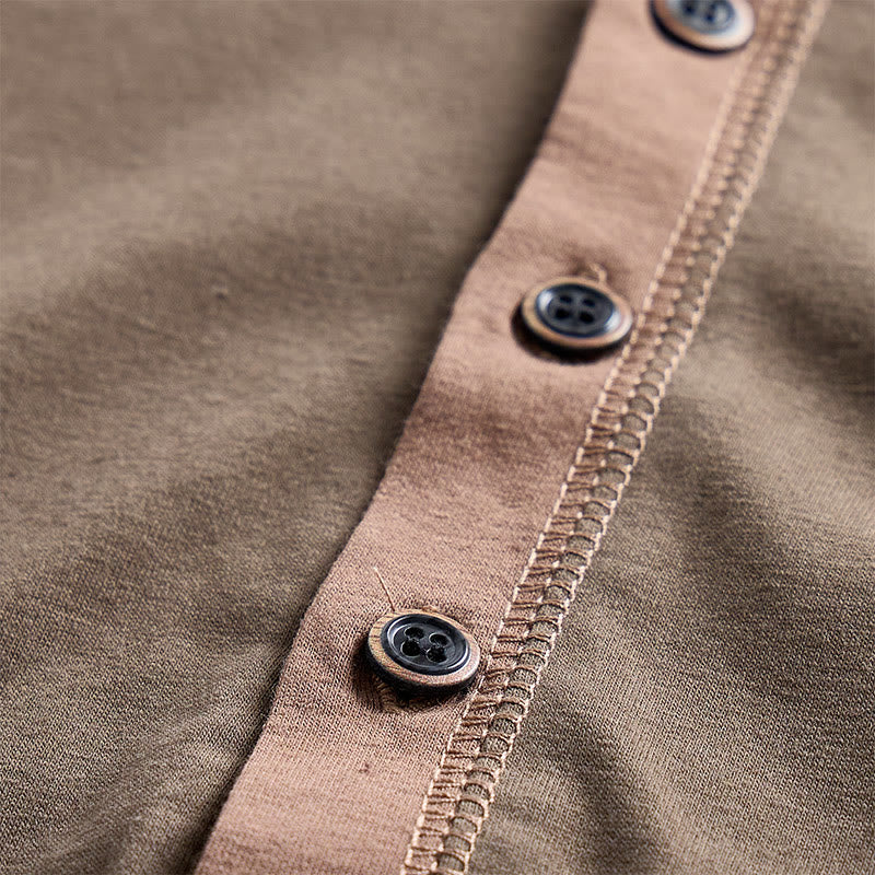 Polo homme à col rond et manches courtes avec surpiqûres contrastées - image 7