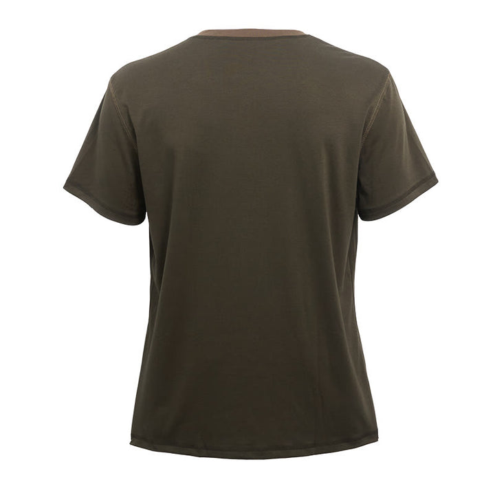 Polo homme à col rond et manches courtes avec surpiqûres contrastées - image 10