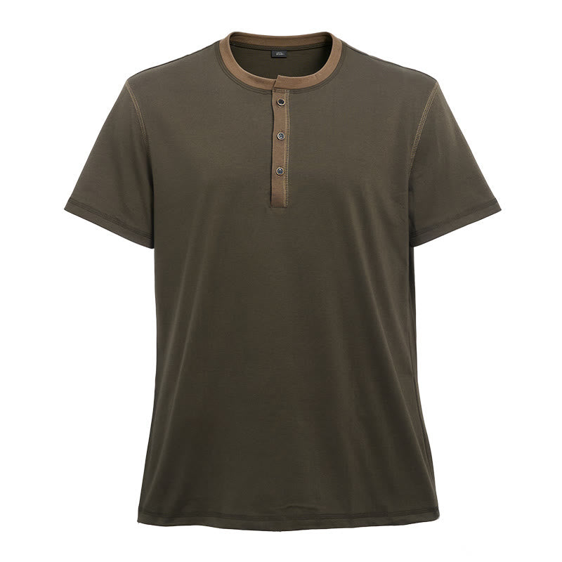 Polo homme à col rond et manches courtes avec surpiqûres contrastées - image 9