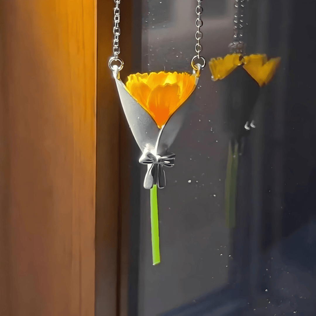 Collier pendentif à motif bouquet de fleurs créatif - image 1