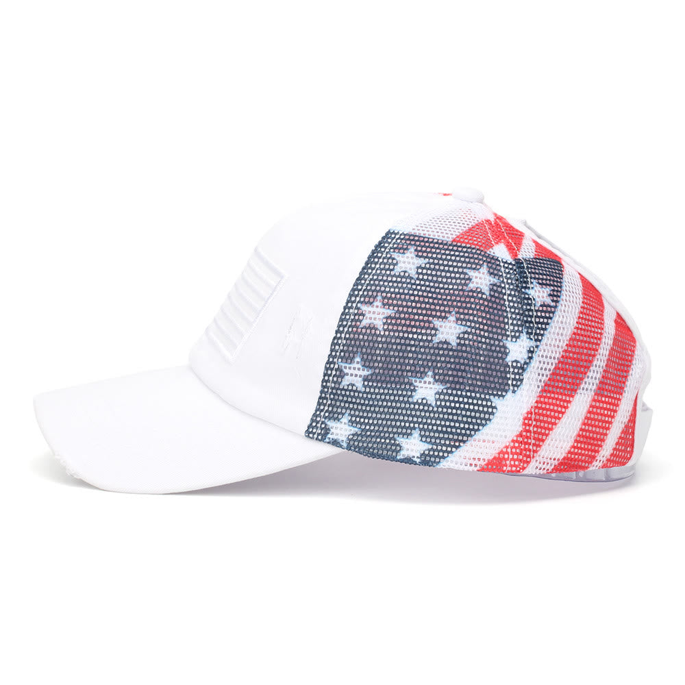 Casquette de baseball tactique en denim délavé respirant avec queue de cheval ajustable - image 6