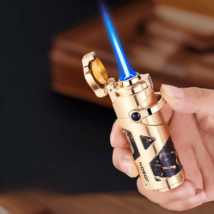 Briquet à cigares haut de gamme coupe-vent à flamme bleue et butane - image 6