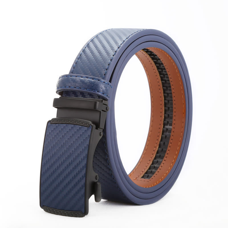 Ceinture business élégante pour homme avec boucle automatique en alliage - Bleu - 42 - image 6
