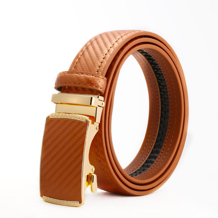 Ceinture business élégante pour homme avec boucle automatique en alliage - Kaki - 42 - image 4