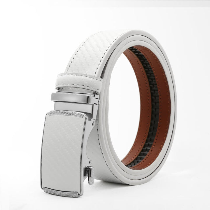 Ceinture business élégante pour homme avec boucle automatique en alliage - Blanc - 42 - image 7
