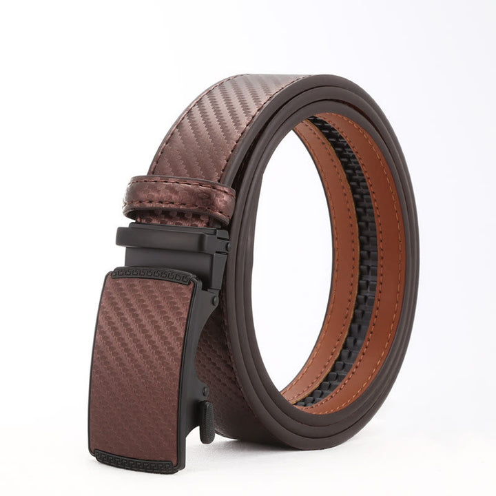 Ceinture business élégante pour homme avec boucle automatique en alliage - Café - 42 - image 5