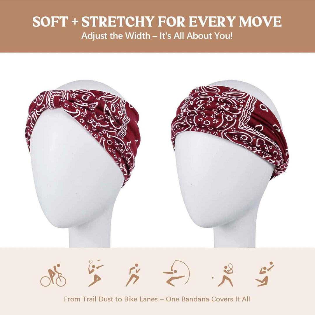 Bandana extensible à imprimé large pour le sport, le yoga et la transpiration - image 3