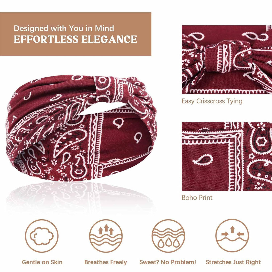 Bandana extensible à imprimé large pour le sport, le yoga et la transpiration - image 2