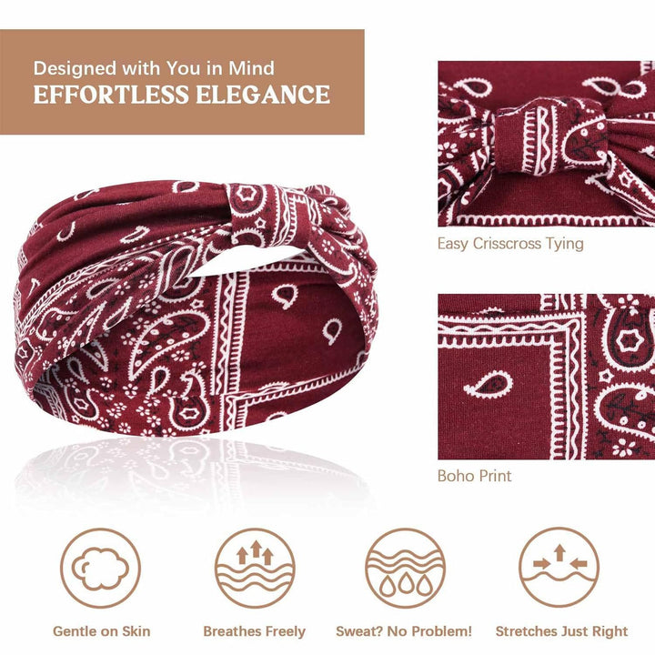 Bandana extensible à imprimé large pour le sport, le yoga et la transpiration - image 2