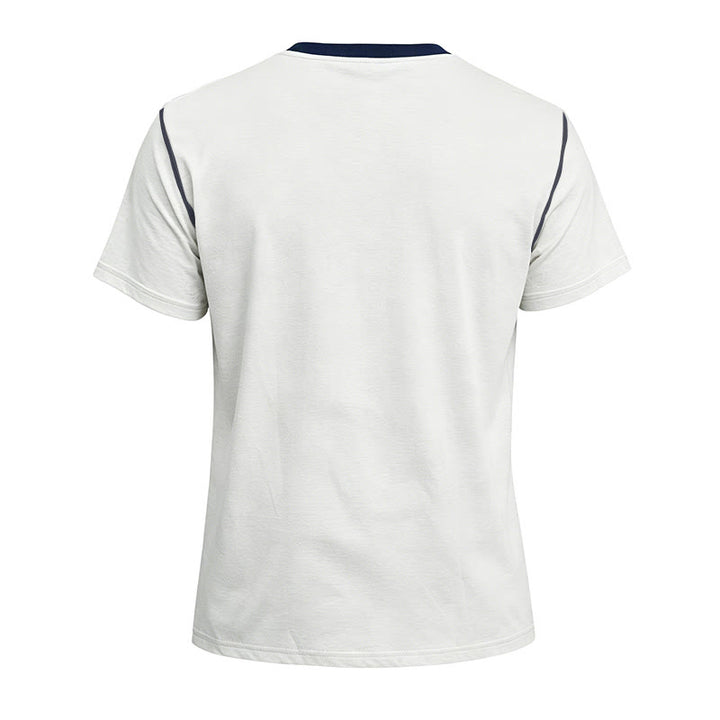 Polo homme à col rond et manches courtes avec surpiqûres contrastées - image 12
