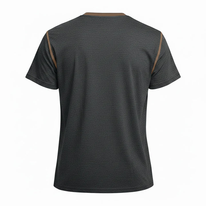 Polo homme à col rond et manches courtes avec surpiqûres contrastées - image 34