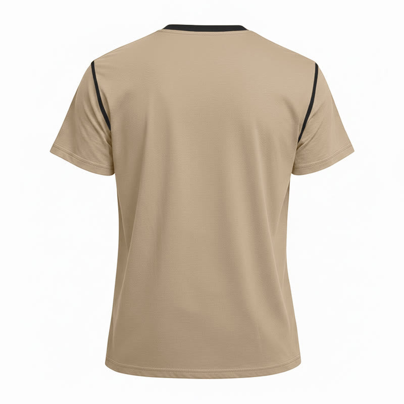 Polo homme à col rond et manches courtes avec surpiqûres contrastées - image 22