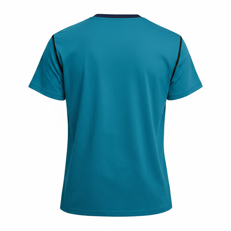 Polo homme à col rond et manches courtes avec surpiqûres contrastées - image 26