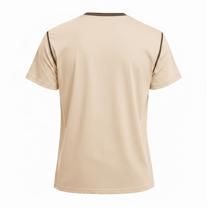 Polo homme à col rond et manches courtes avec surpiqûres contrastées - image 36