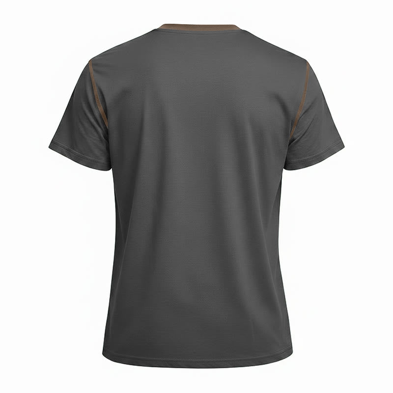 Polo homme à col rond et manches courtes avec surpiqûres contrastées - image 24