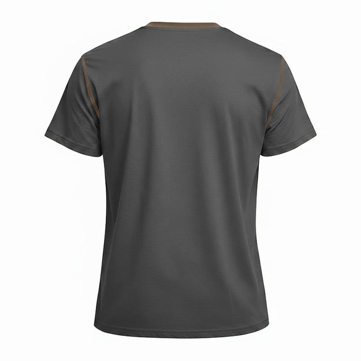 Polo homme à col rond et manches courtes avec surpiqûres contrastées - image 24