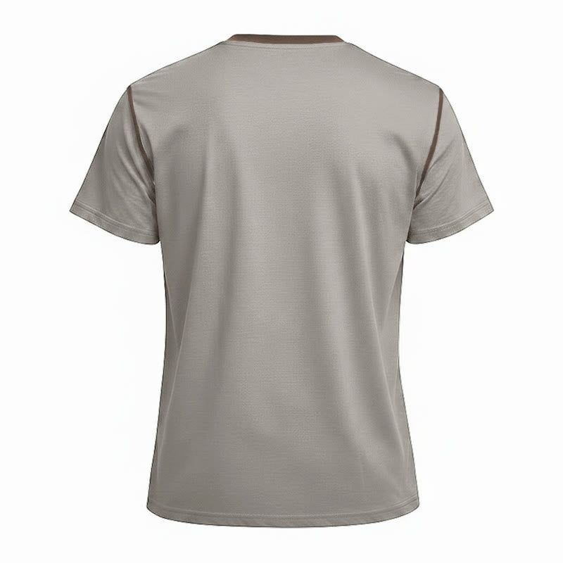 Polo homme à col rond et manches courtes avec surpiqûres contrastées - image 32