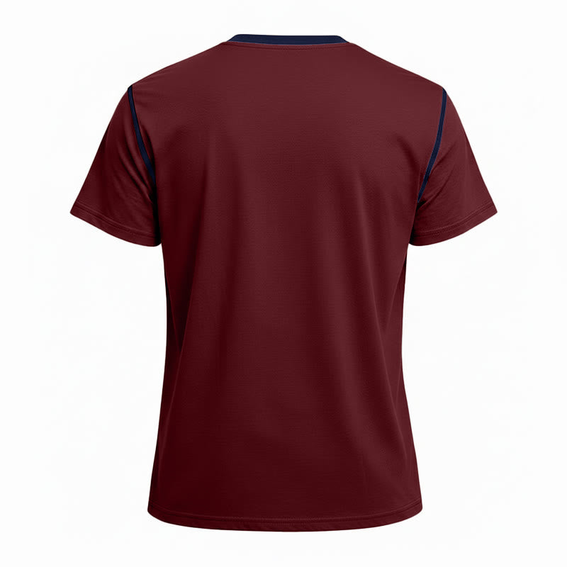 Polo homme à col rond et manches courtes avec surpiqûres contrastées - image 16