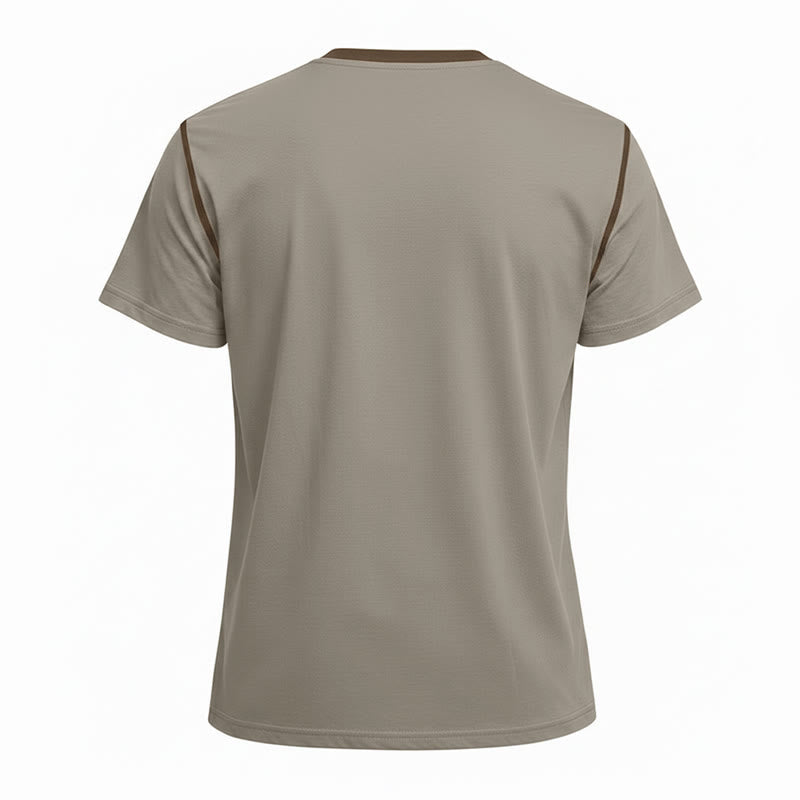 Polo homme à col rond et manches courtes avec surpiqûres contrastées - image 14