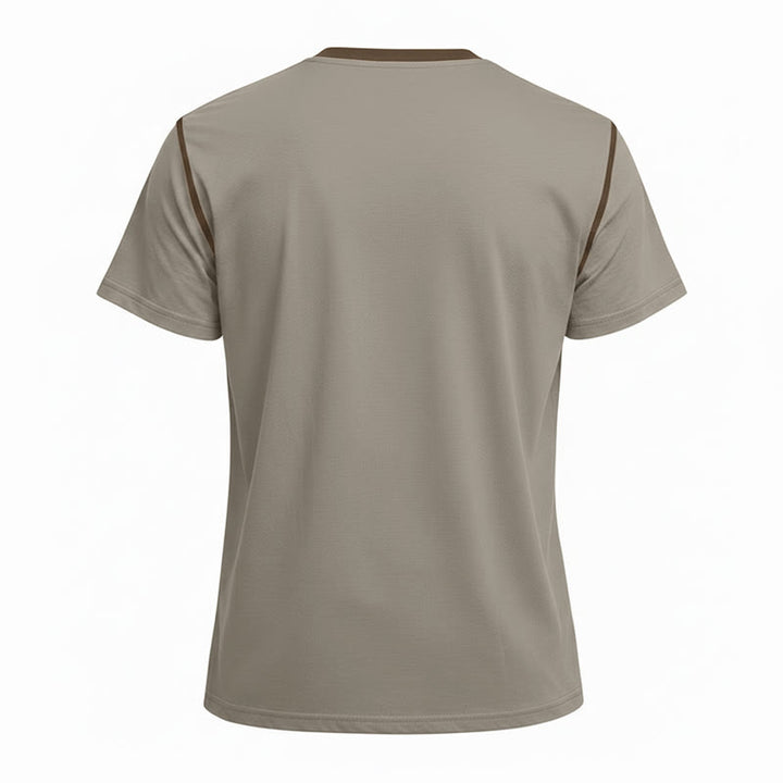 Polo homme à col rond et manches courtes avec surpiqûres contrastées - image 14