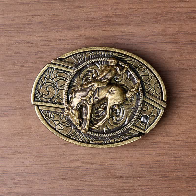 Couteau pliant dissimulé à faire soi-même pour cavalier de rodéo western, boucle en bronze, ceinture en cuir - image 9