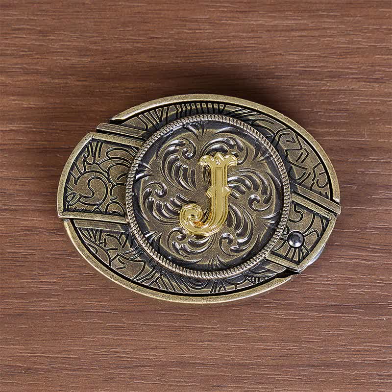 Boucle de ceinture en cuir avec initiale en bronze antique et couteau dissimulé à faire soi-même - image 5