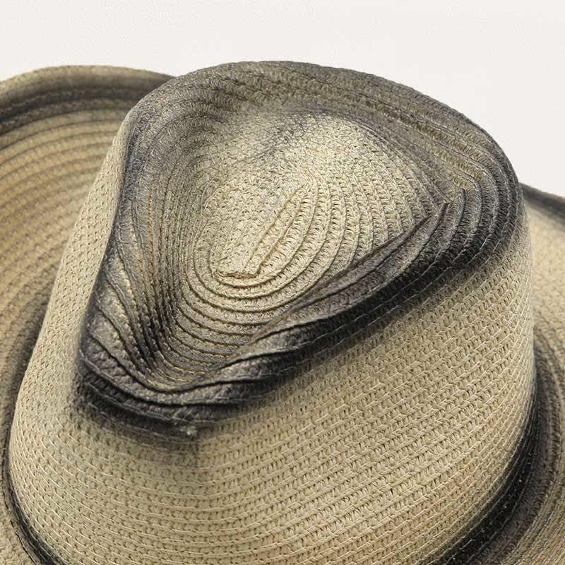 Chapeau de cowboy en paille à franges et chaînette style bohème rétro - image 1