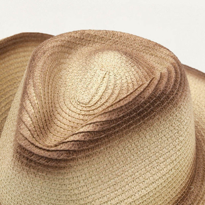 Chapeau de cowboy en paille à franges et chaînette style bohème rétro - image 5