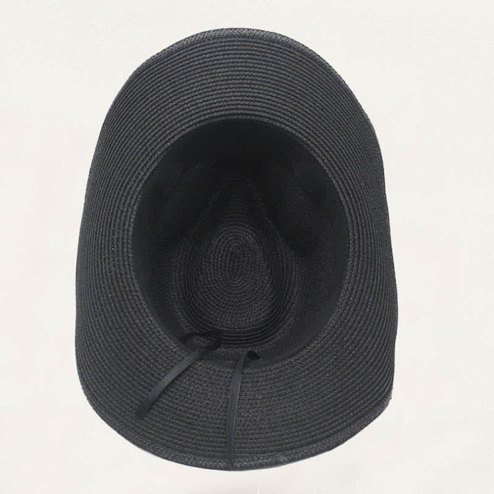 Chapeau de cowboy en paille vieillie avec détail rustique et style délavé - image 3