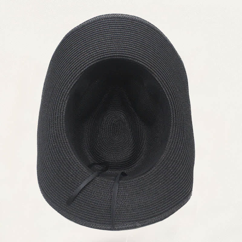Chapeau de cowboy en paille vieillie avec détail rustique et style délavé - image 3