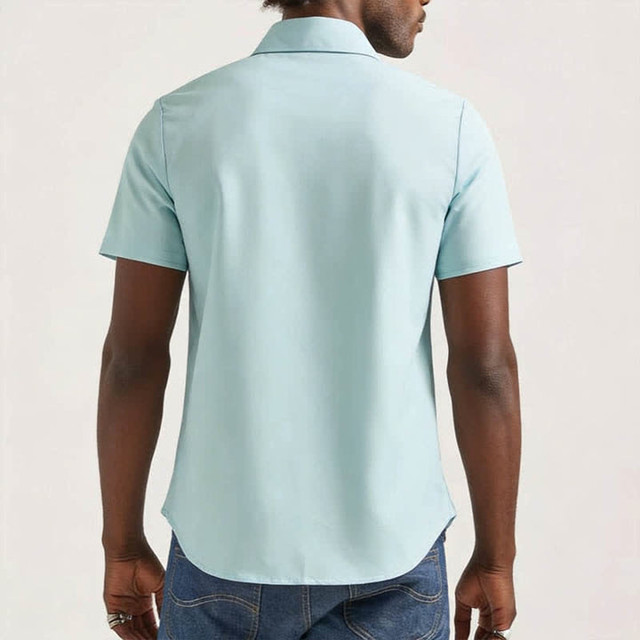 Chemise western à manches courtes pour homme, motif ethnique vert sauge - image 2