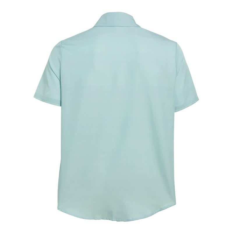 Chemise western à manches courtes pour homme, motif ethnique vert sauge - image 4