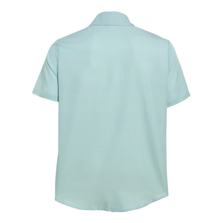 Chemise western à manches courtes pour homme, motif ethnique vert sauge - image 4
