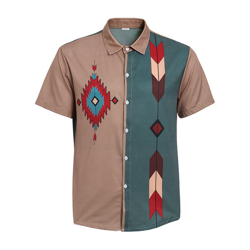 Chemise western bicolore à imprimé tribal aztèque pour homme - image 9