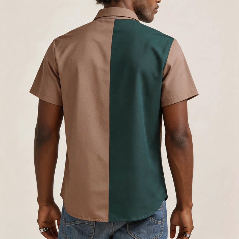 Chemise western bicolore à imprimé tribal aztèque pour homme - image 2