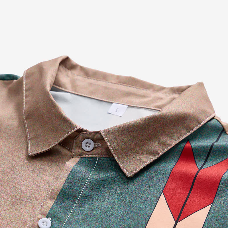 Chemise western bicolore à imprimé tribal aztèque pour homme - image 4