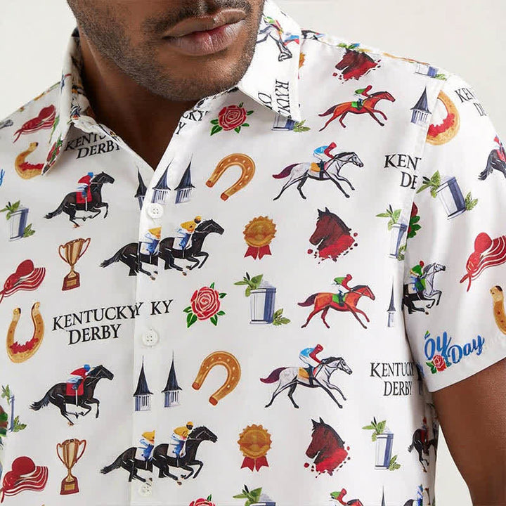 Chemise imprimée à motifs western « Run For The Roses » pour homme - image 3