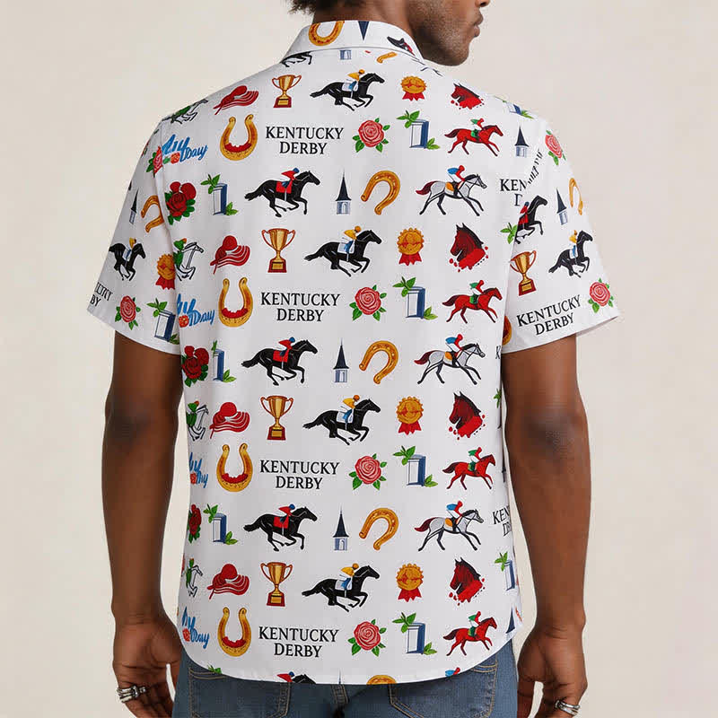 Chemise imprimée à motifs western « Run For The Roses » pour homme - image 2