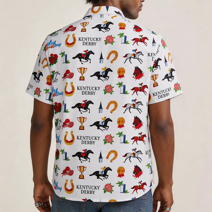 Chemise imprimée à motifs western « Run For The Roses » pour homme - image 2