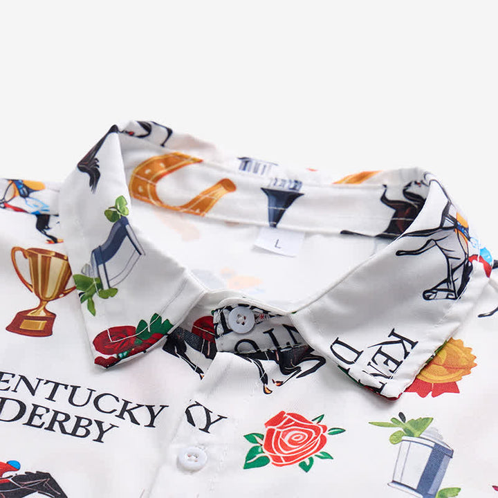 Chemise imprimée à motifs western « Run For The Roses » pour homme - image 4
