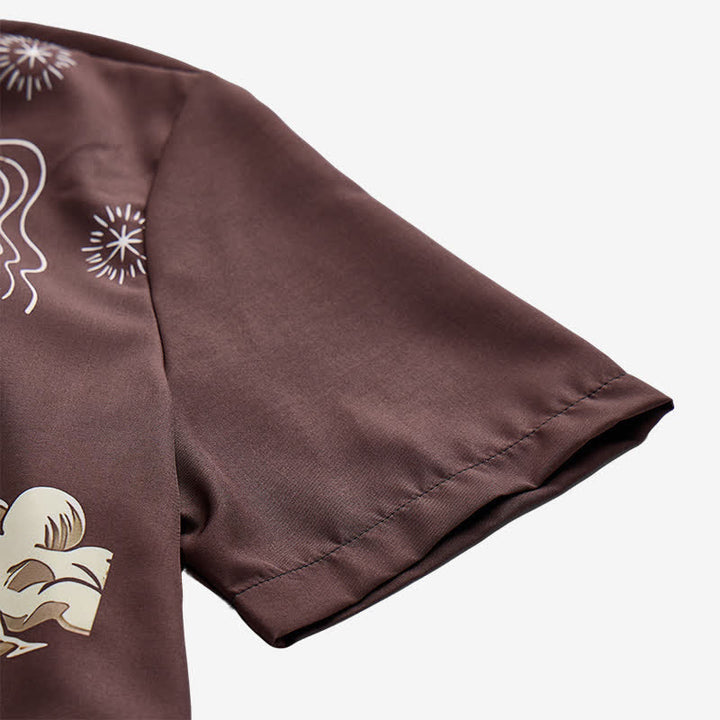 Chemise vintage homme à imprimé lune et ciel nocturne de cowboy - image 8