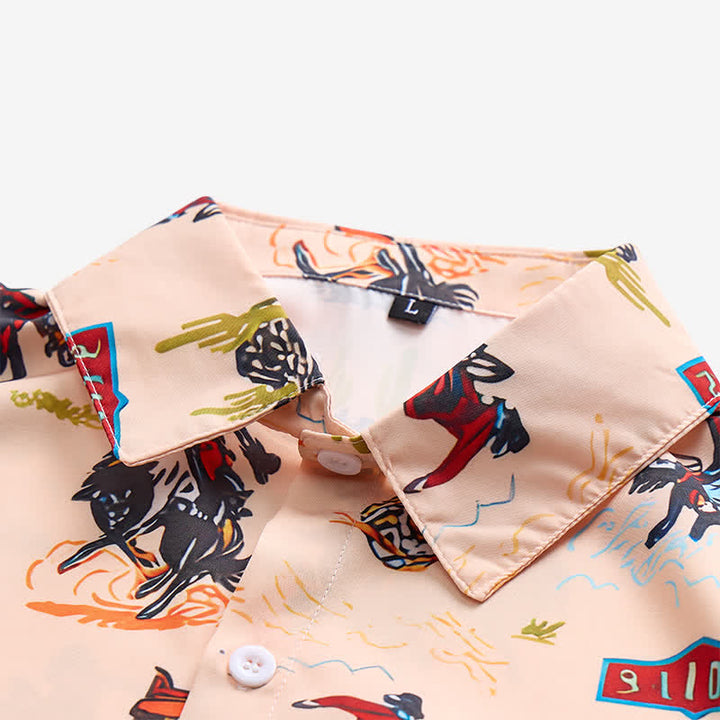 Chemise homme polyvalente à imprimé intégral désertique et Far West - image 4