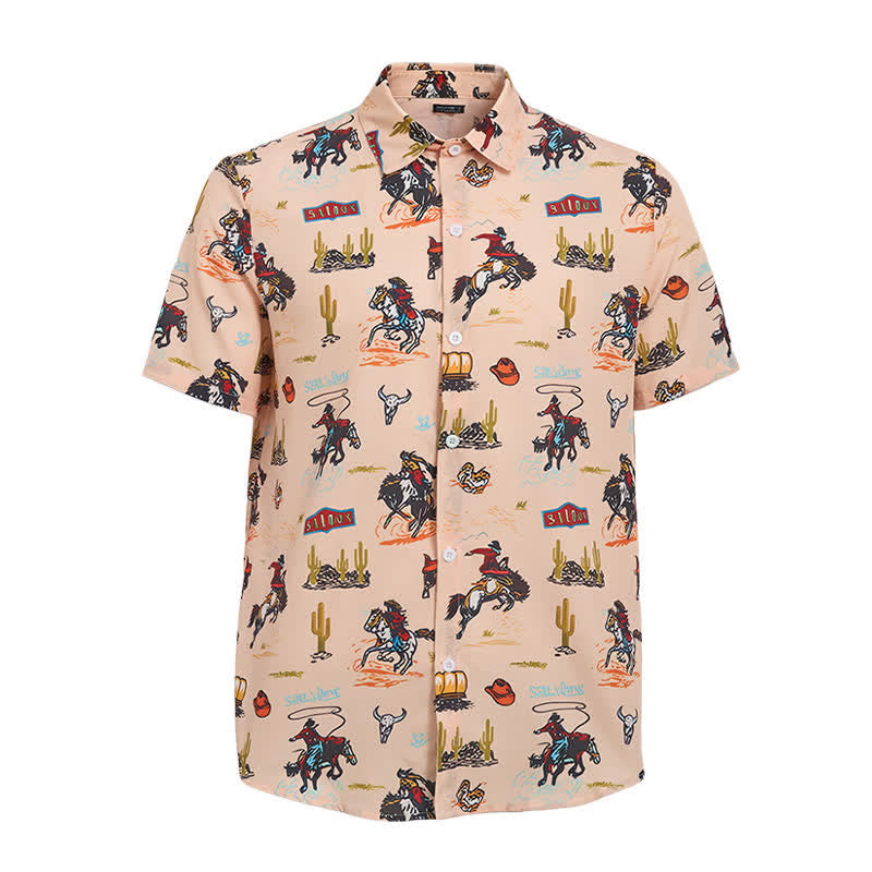 Chemise homme polyvalente à imprimé intégral désertique et Far West - image 8