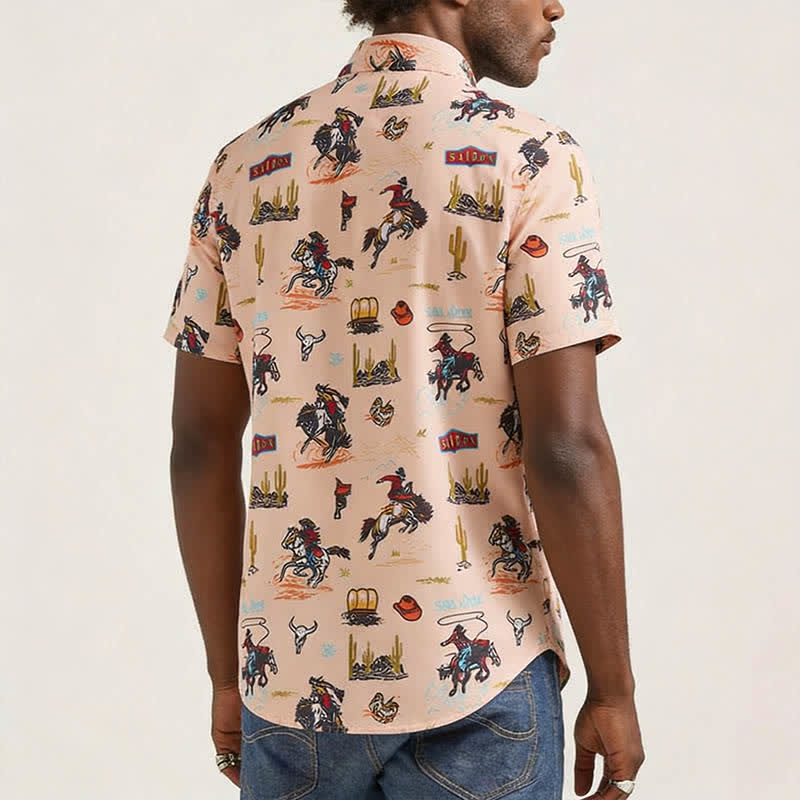 Chemise homme polyvalente à imprimé intégral désertique et Far West - image 2